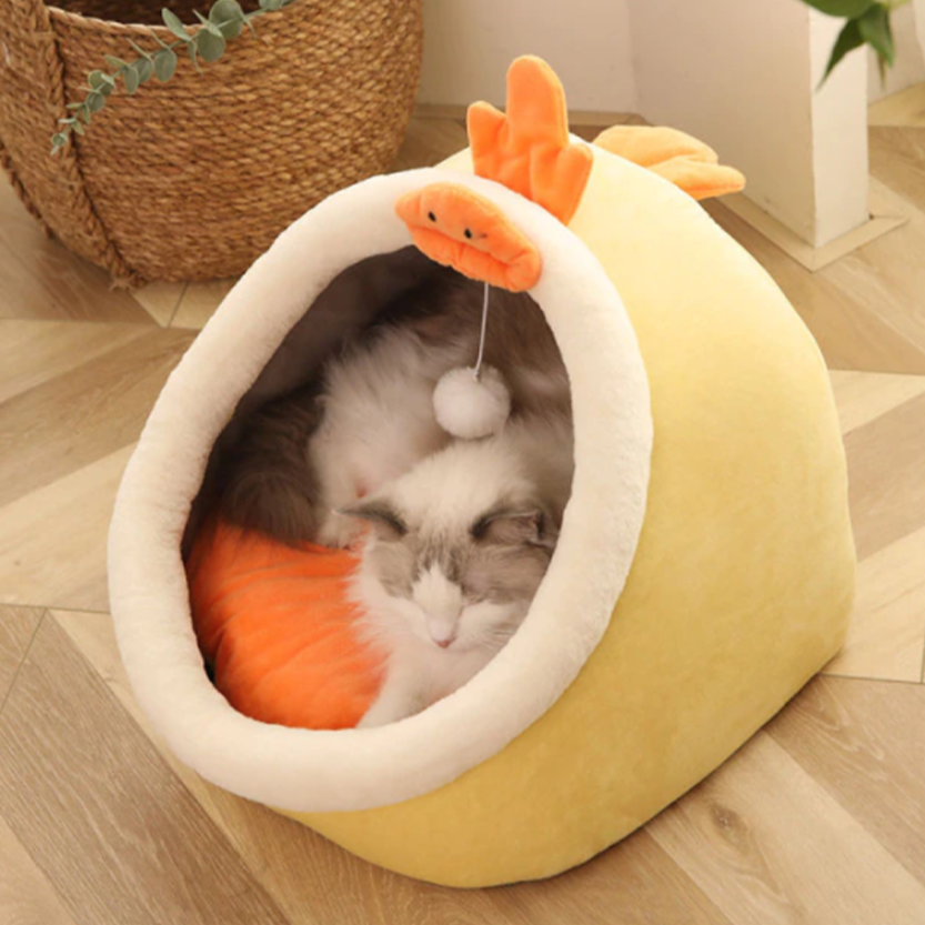 Funki Findz | Pet Beds | Cat Bed | Warm Cozy Kitten Cat Cave