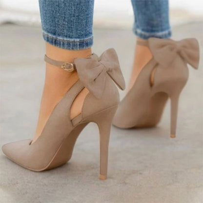 Funki Findz | Shoes | Women's Suede Bow Knot Stilettos