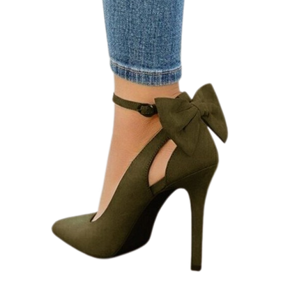 Funki Findz | Shoes | Women's Suede Bow Knot Stilettos