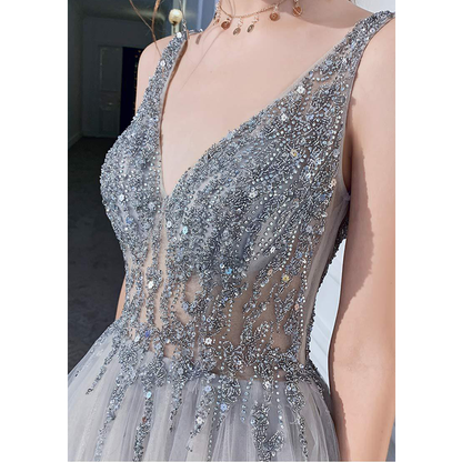 Funki Findz | Dresses | Women's Long Chiffon Tulle Prom Dress