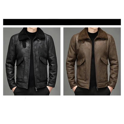 Funki Findz | Jackets | Men's Faux Leather Warm Fashion Jacket