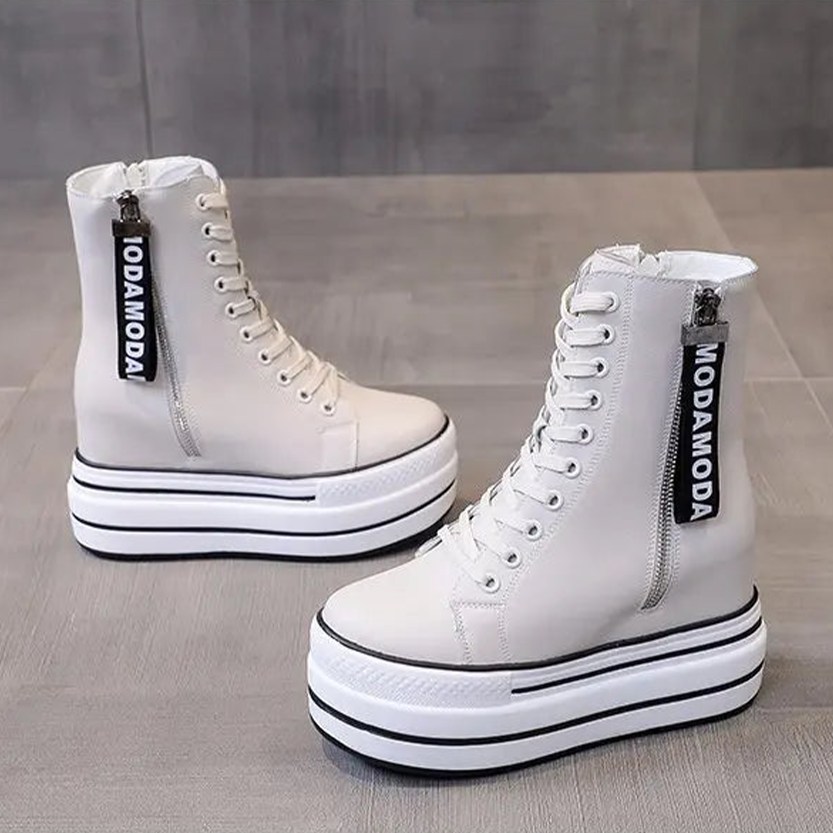 Funki Findz | Boots | Women's Platform Zip Ankle Boot Sneakers