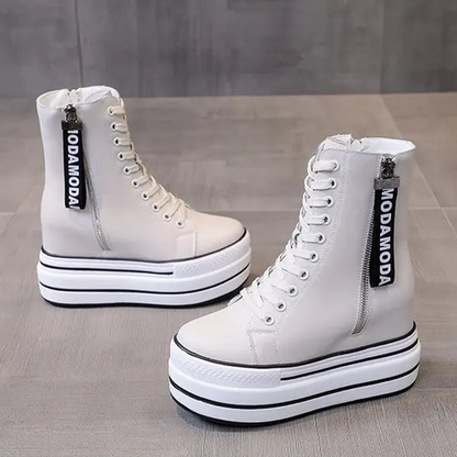 Funki Findz | Boots | Women's Platform Zip Ankle Boot Sneakers