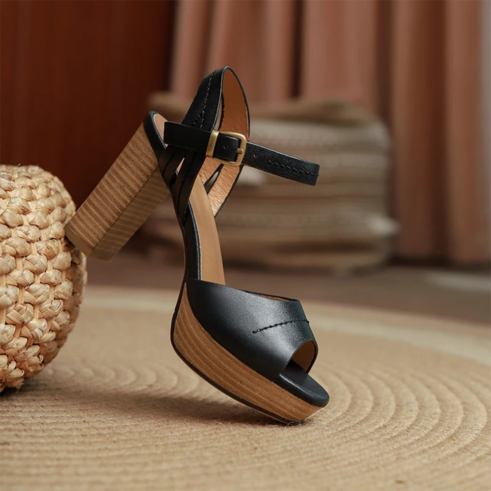 Funki Findz | Shoes | Women's Real Leather Chunky Summer Sandals