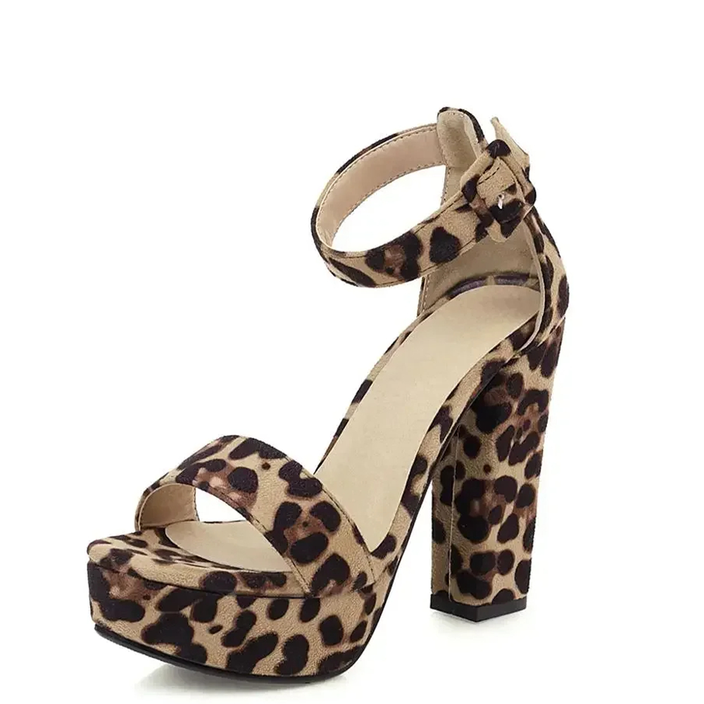 Funki Findz | Shoes | Women's High Leopard Print Platform Sandals