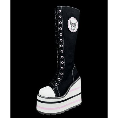 Funki Findz | Boots | Women's Platform Canvas Wedge Sneakers