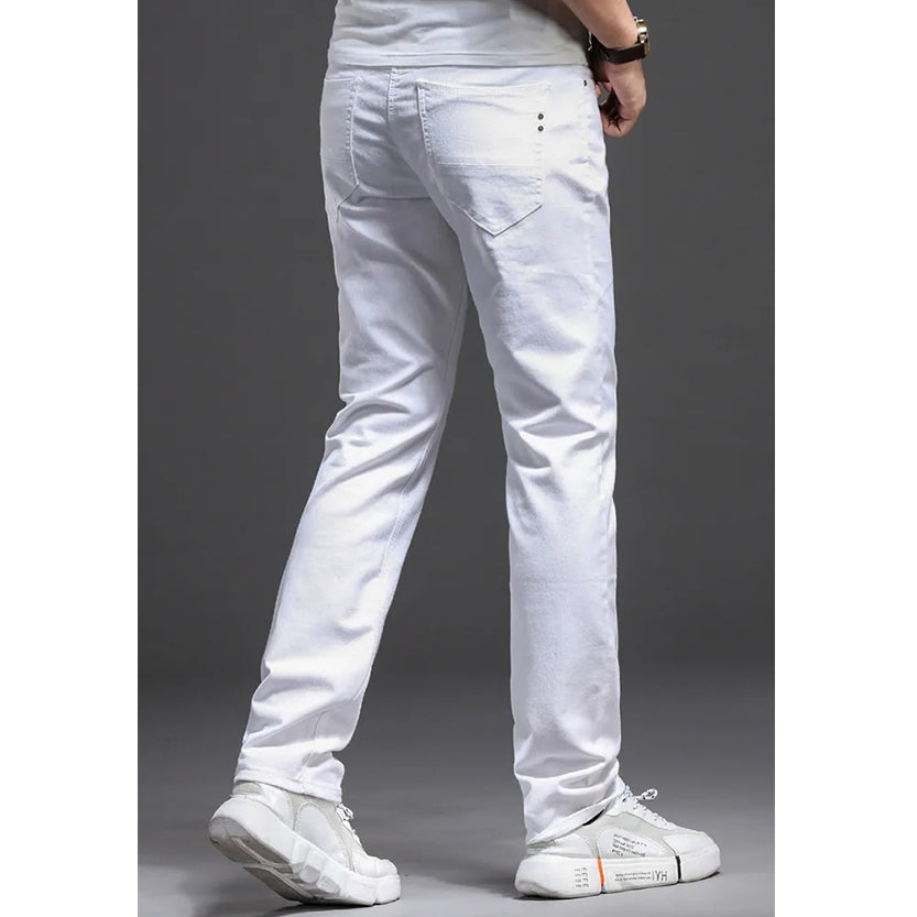 Funki Findz | Pants | Men's Fashion Slim Fit White Stretch Jeans