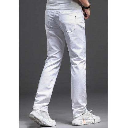 Funki Findz | Pants | Men's Fashion Slim Fit White Stretch Jeans