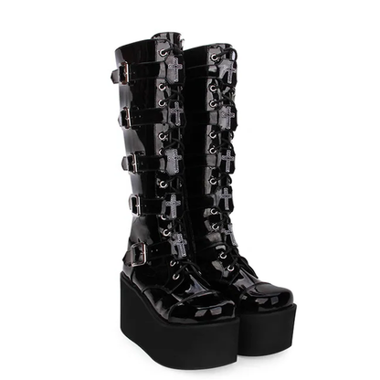 Funki Findz | Boots | Women's Gothic Punk Cross Platform Boots