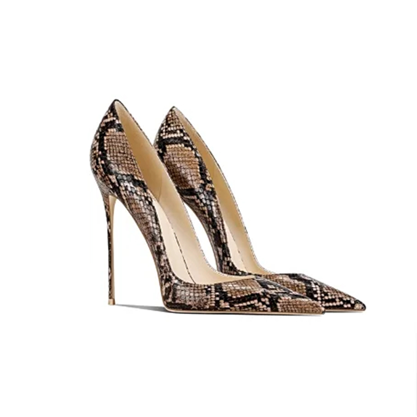 Funki Findz | Shoes | Women's Snake Skin Pattern High Stilettos