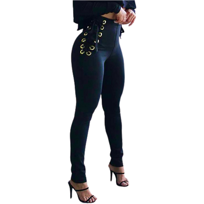 Funki Findz | Pants | Women's Fitted Stretch Buckle Zip Pants