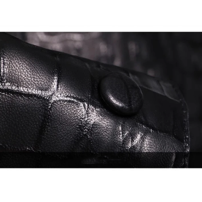 Funki Findz | Jackets | Women's Aligator Print Faux Leather Coat