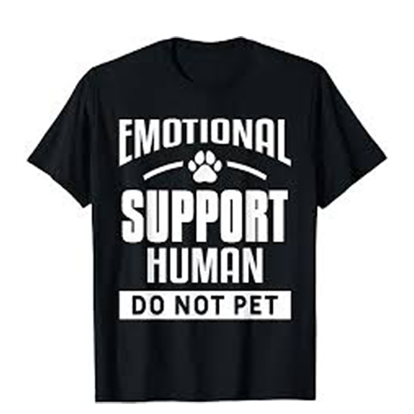 Funki Findz | Shirts | Unisex Emotional Support Human Print Tee
