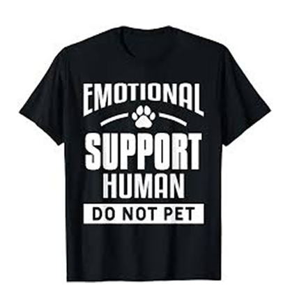 Funki Findz | Shirts | Unisex Emotional Support Human Print Tee