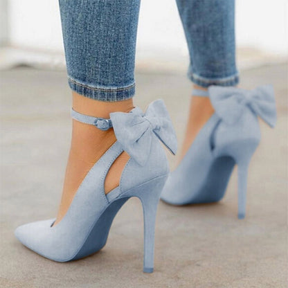 Funki Findz | Shoes | Women's Suede Bow Knot Stilettos