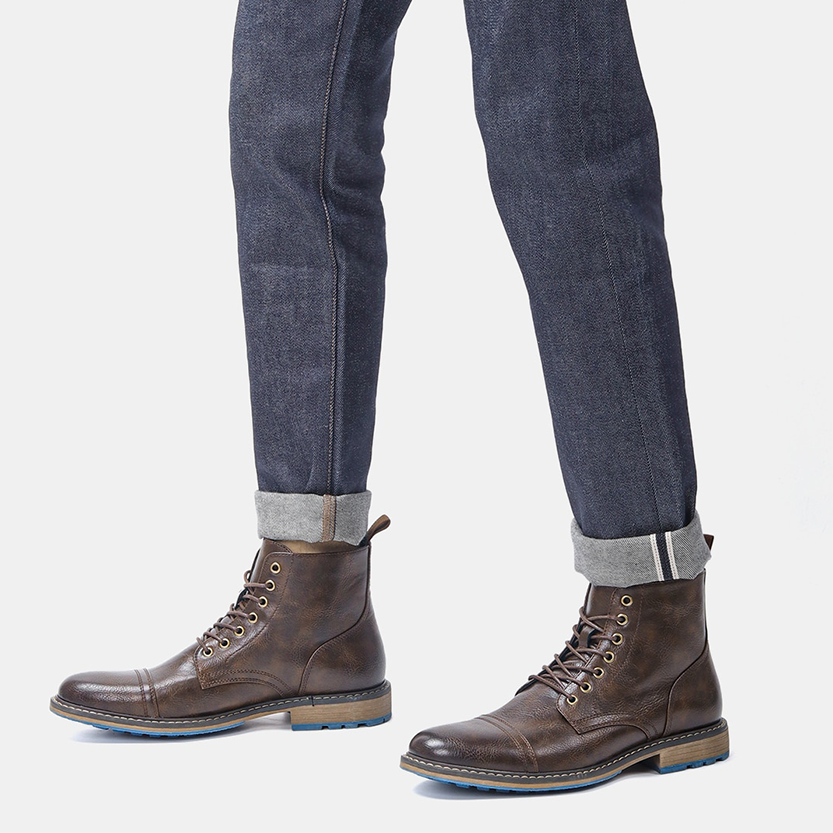 Funki Findz | Boots | Men's Faux Leather Smart Dress Boots