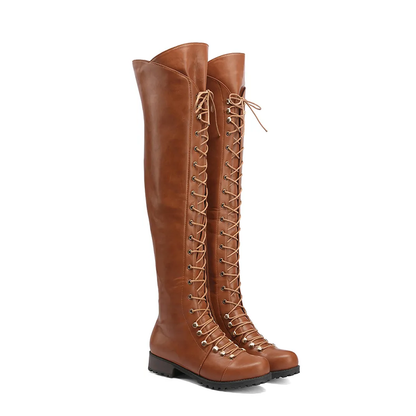 Funki Findz | Boots | Women's Leather Fleece Lace Up Boots