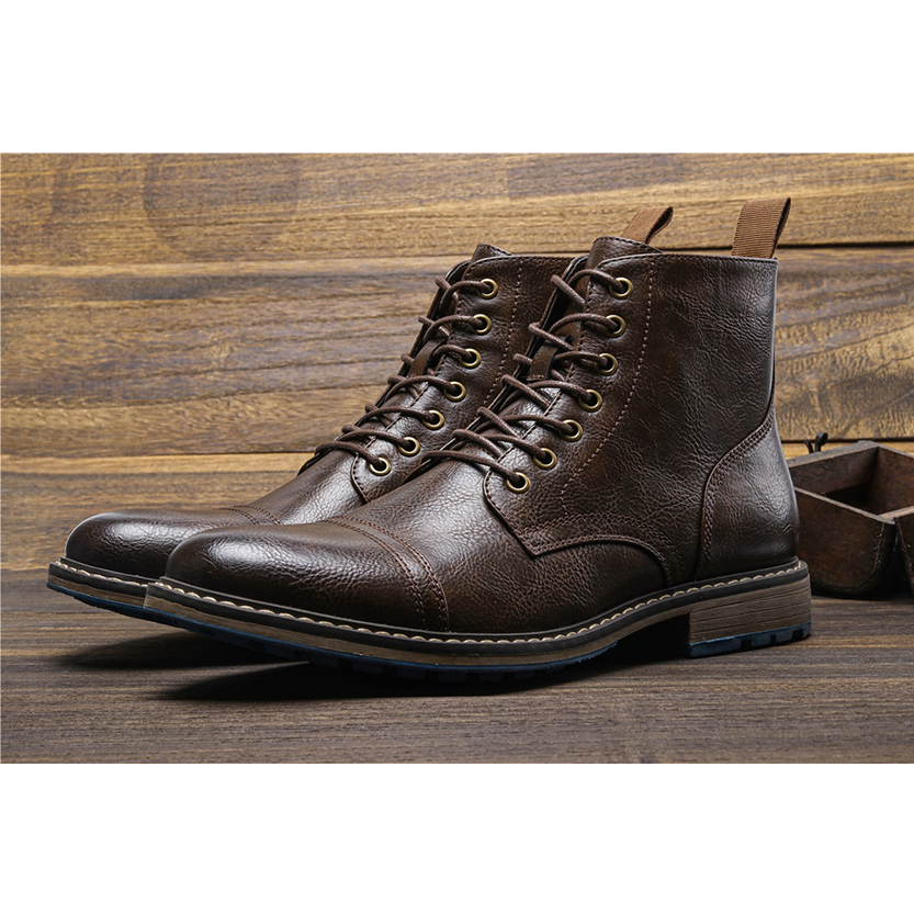 Funki Findz | Boots | Men's Faux Leather Smart Dress Boots