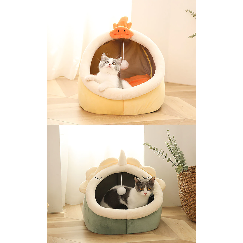 Funki Findz | Pet Beds | Cat Bed | Warm Cozy Kitten Cat Cave
