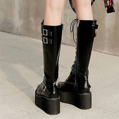 Funki Findz | Boots | Women's High Luxury Gothic Platform Boots