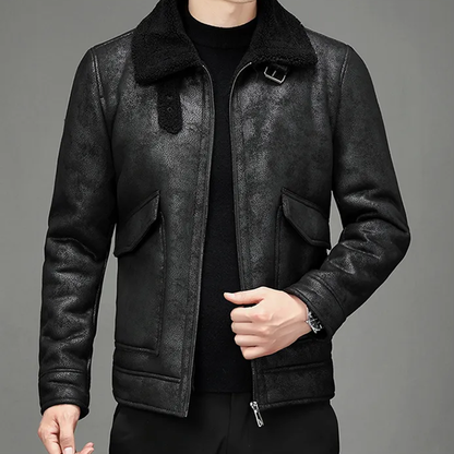 Funki Findz | Jackets | Men's Faux Leather Warm Fashion Jacket