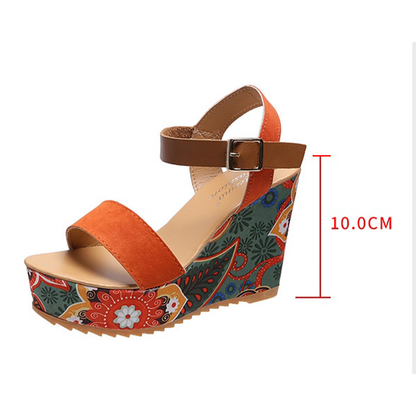 Funki Findz | Shoes | Women's Floral Platform Wedge Sandals