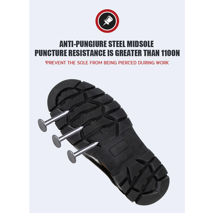 Funki Findz | Boots | Men's Steel Cap Toe High-Top Work Boots