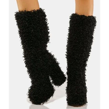 Funki Findz | Boots | Women's Fuzzy Faux Wool Platform Boots