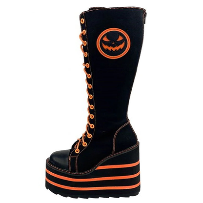 Funki Findz | Boots | Women's Canvas Platform Wedge Sneakers