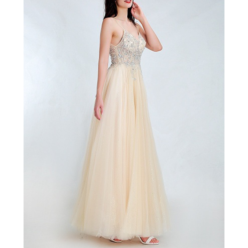 Funki Findz | Dresses | Women's Strappy Full Length Ball Dress