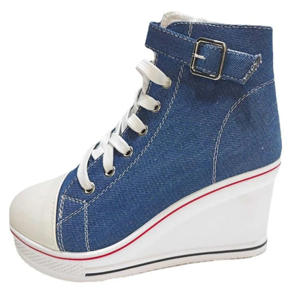 Funki Findz | Boots | Women's High Top Platform Wedge Sneaker