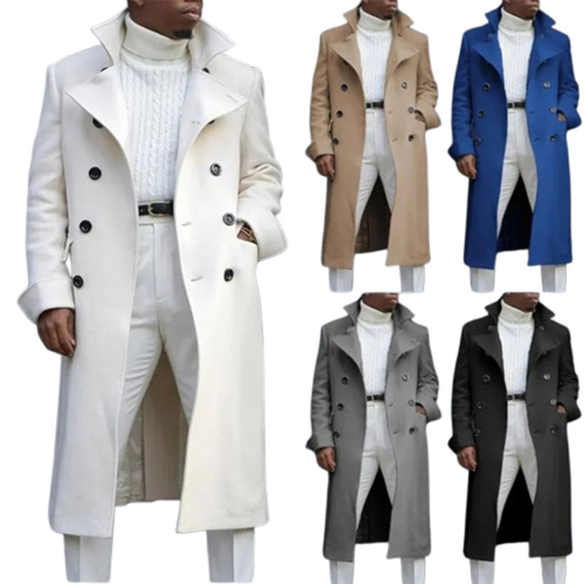 Funki Findz | Jackets | Men's Smart Double Breasted Dress Coat