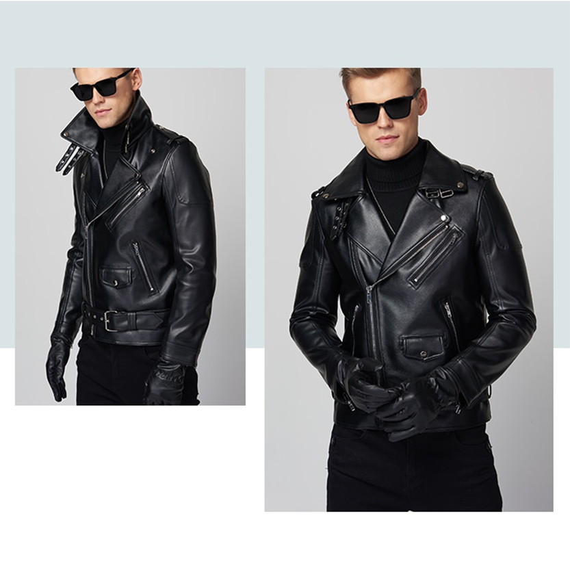 Funki Findz | Jackets | Men's Stylish Faux Leather Biker Jacket