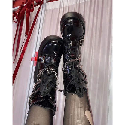 Funki Findz | Boots | Women's Gothic Platform Wedge Boots