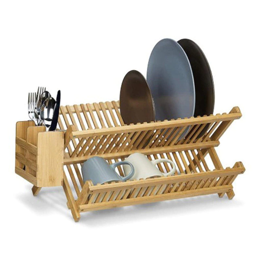 Funki Findz | Dish Racks | Bamboo Foldable Dish Drying Drainer