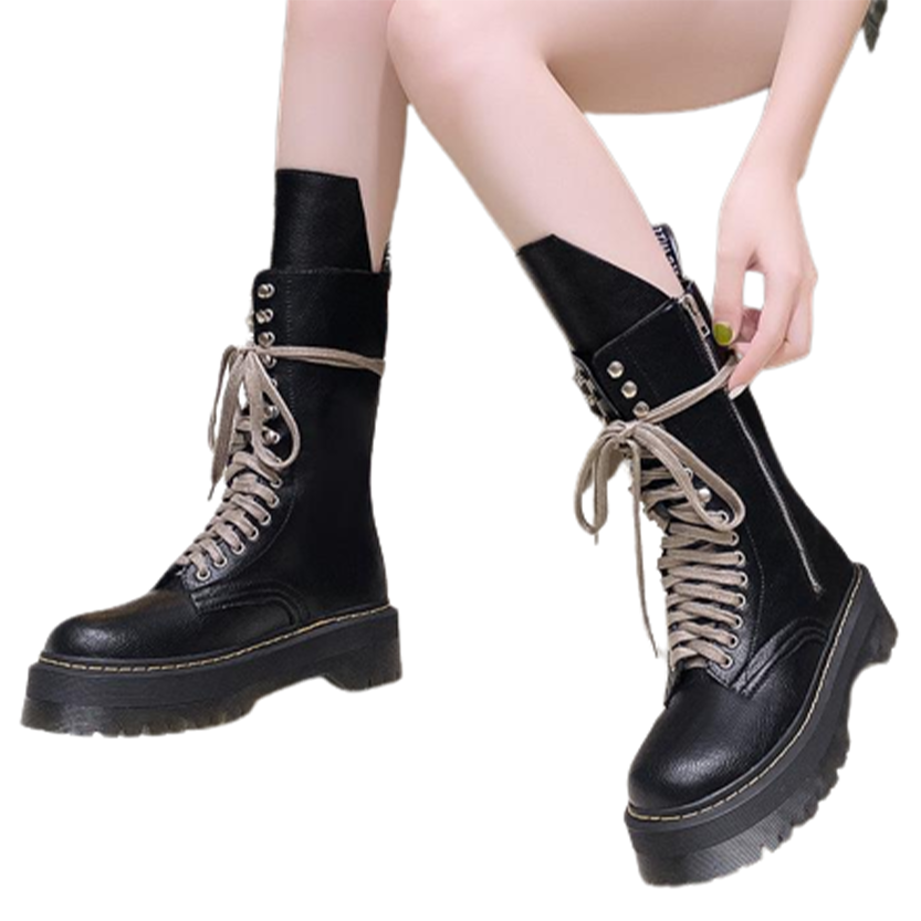 Funki Findz | Boots | Women's Mid Calf Biker Style Punk Boots