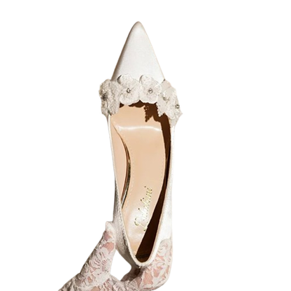 Funki Findz | Shoes | Women's French Silk Flower Wedding Shoe