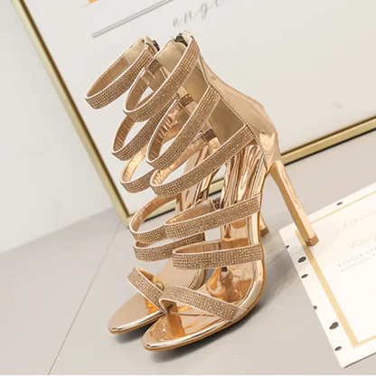 Funki Findz | Shoes | Women's Mid-calf Bling Gladiator Sandals