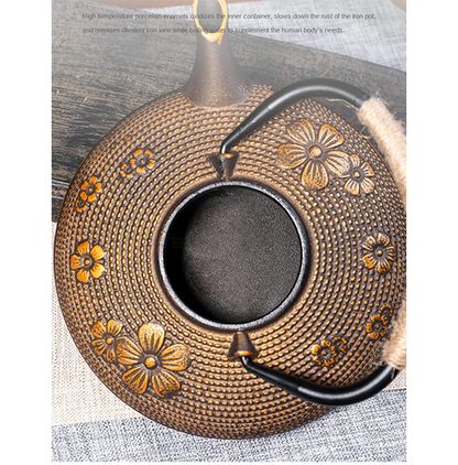 Funki Findz | Teapots | Cherry Blossoms Cast Iron Tea Kettle