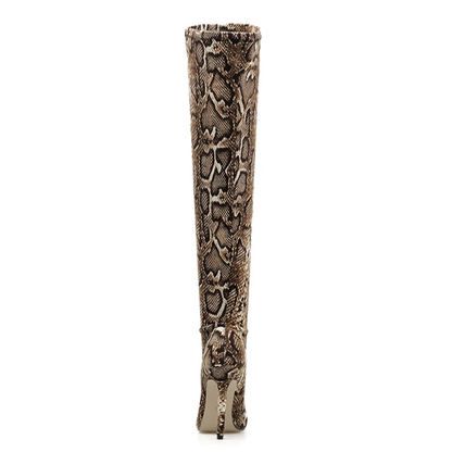 Funki Findz | Boots | Women's Leopard Print PU Long Boots