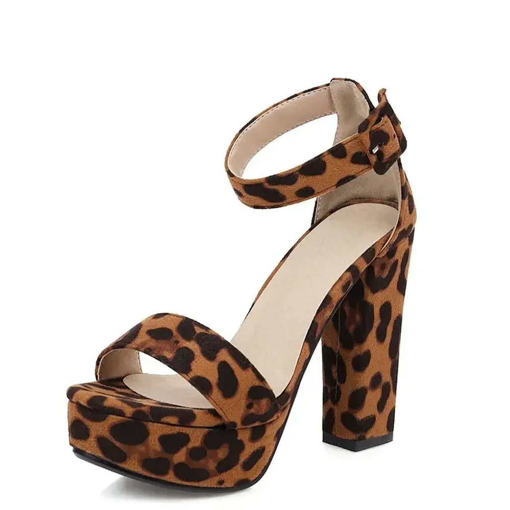 Funki Findz | Shoes | Women's High Leopard Print Platform Sandals