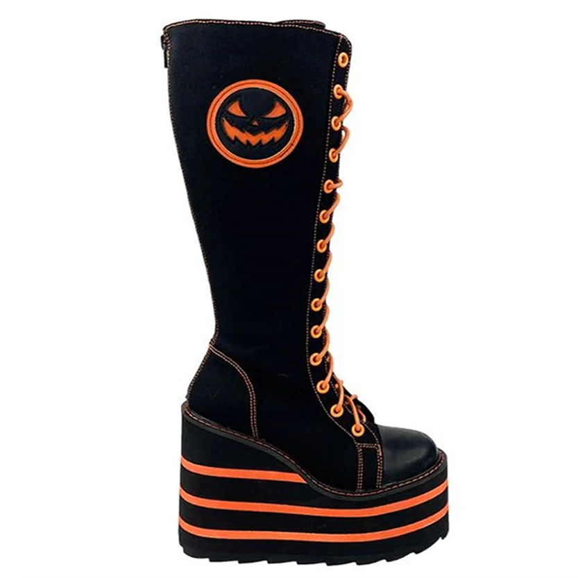 Funki Findz | Boots | Women's Canvas Platform Wedge Sneakers