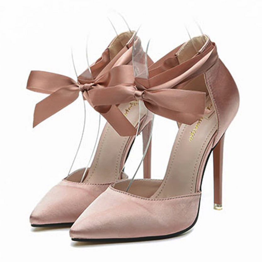 Funki Findz | Shoes | Women's Luxury Satin Bow Tie Stilettos