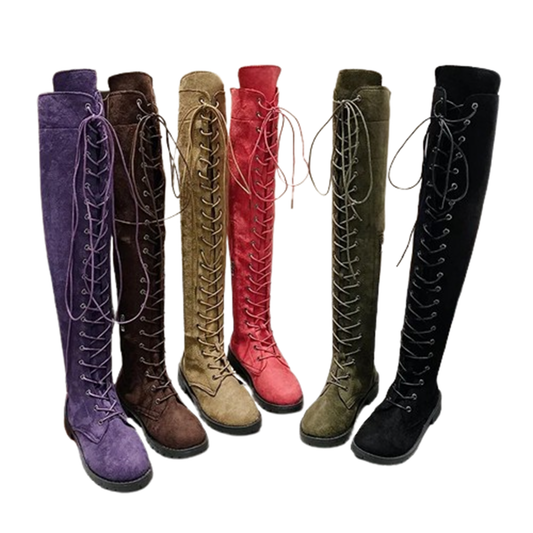 Funki Findz | Boots | Women's Over Knee Lace Up Long Boots