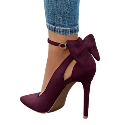 Funki Findz | Shoes | Women's Suede Bow Knot Stilettos