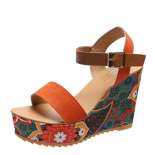 Funki Findz | Shoes | Women's Floral Platform Wedge Sandals