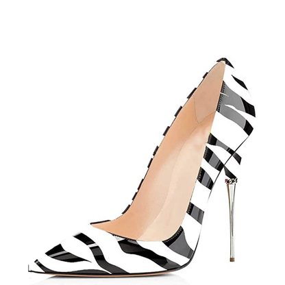 Funki Findz | Shoes | Women's Luxury Metal Heel Zebra Stilettos