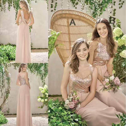 Funki Findz | Dresses | Women's Sequin Prom Bridesmaid Dress
