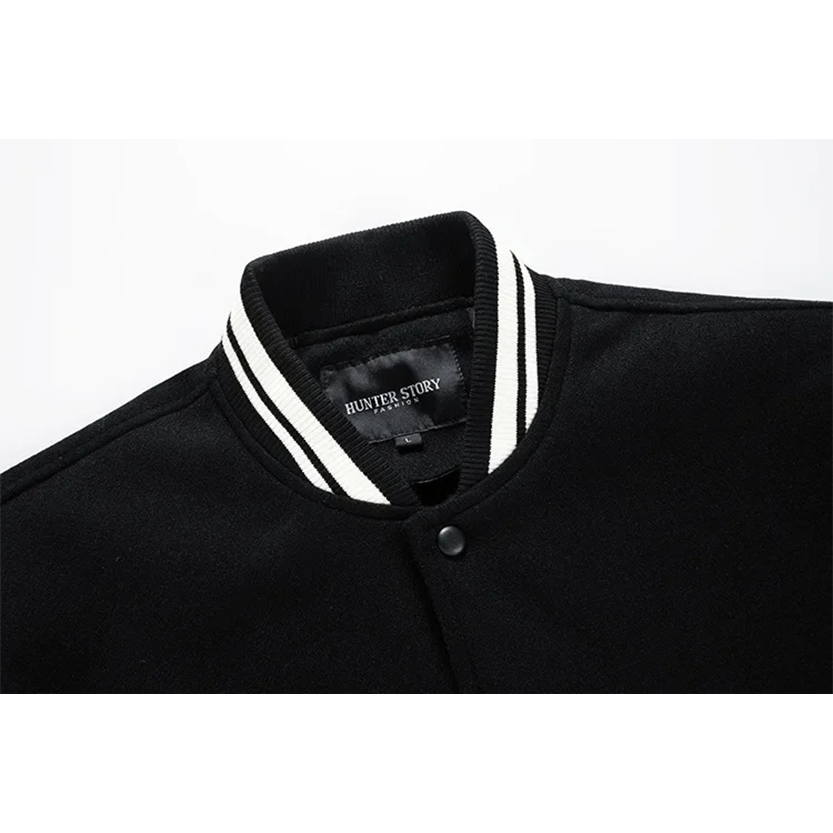 Funki Findz | Jackets | Men's Varsity Stand Collar Bomber Jacket