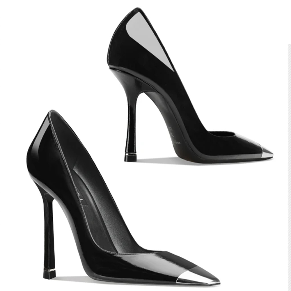Funki Findz | Shoes | Women's Genuine Leather Metal Toe Heels